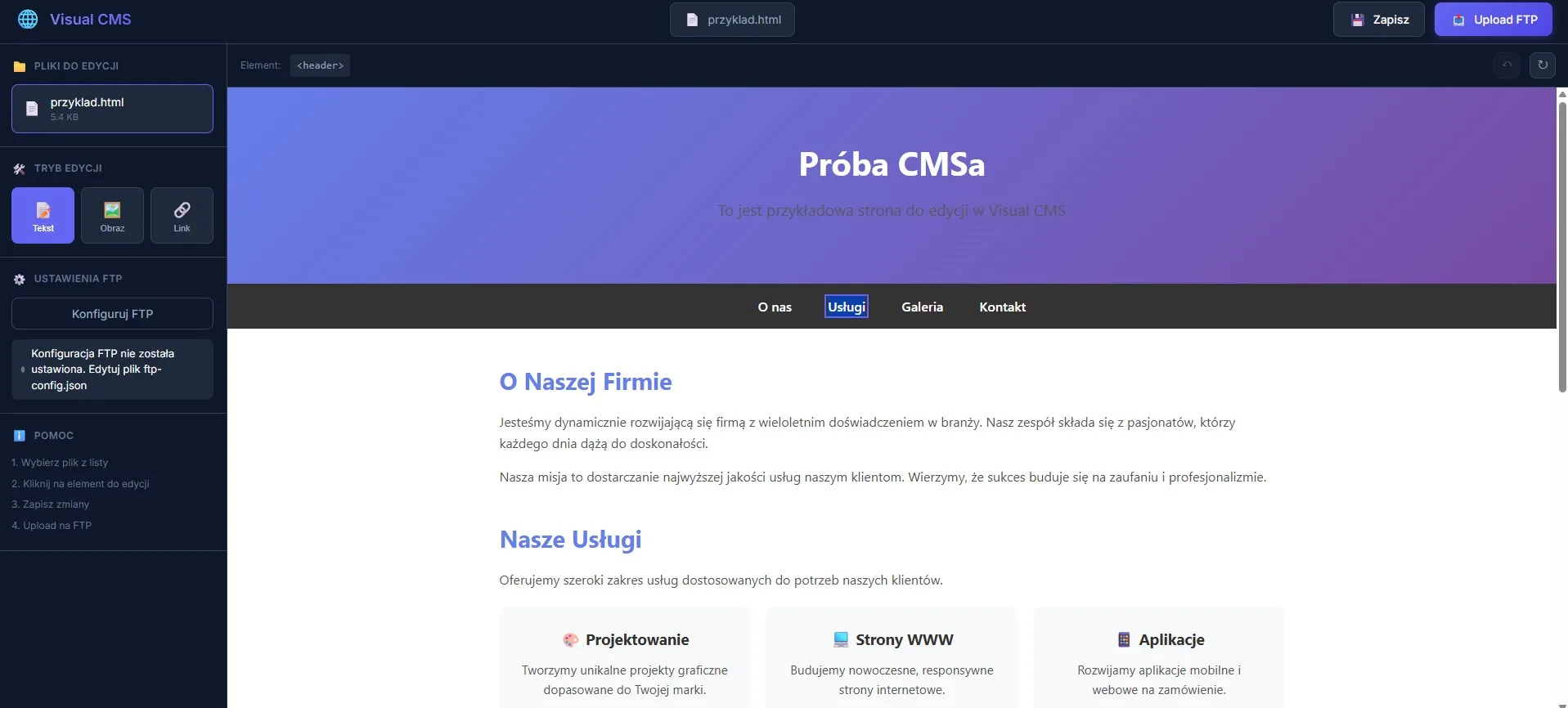 System Zarządzania Treścią CMS